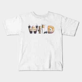 Where the wild things are typography Kids T-Shirt